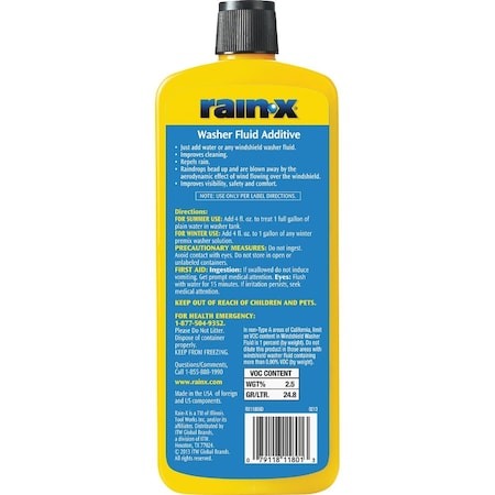 Rain-X 16.9 Oz. Squeeze Bottle Windshield Washer Additive RX11806D