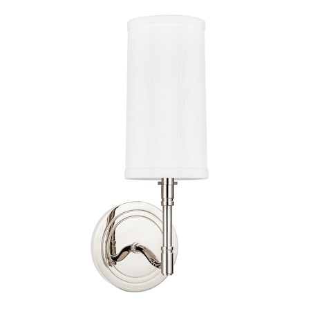 Hudson Valley Lighting Dillon 1 Light Wall Sconce 4.5 In. Polished Nickel 361-PN
