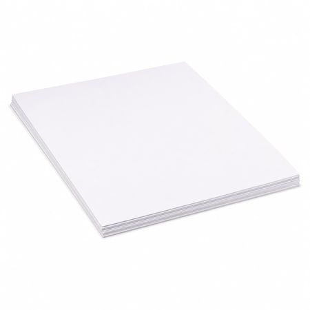 Flipside 22" x 28" Acid-Free Economy White Poster Board, 50PK 22842