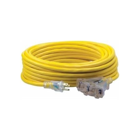 Southwire Tri-Source Vinyl Multiple Outlet Cord, 50 ft, 3 Outlets 172-04188