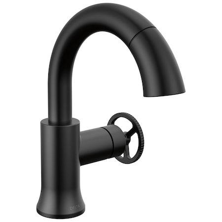 Delta Trinsic Single Handle Pull-Down Bathroom Faucet In Matte Black 558HAR-BLPD-DST