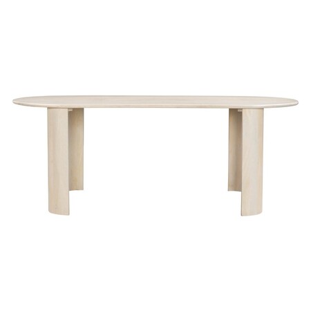 Homeroots 82" Natural Wood Oval Dining Table 557690
