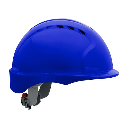Jsp Vented, Short Brim Hard Hat w/HDPE Shell, 6-Point Polyester Suspension and Wheel Ratchet Adj. 280-EV6151SV-50