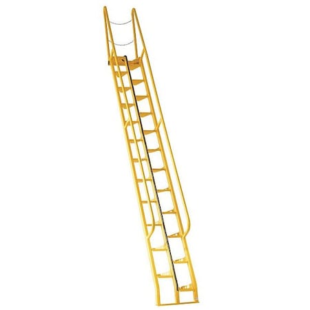 Vestil 209 7/8 in Overall H, Alternating Tread Stair Unit, Steel, 24 Steps, 350 lb Load Capacity ATS-14-68