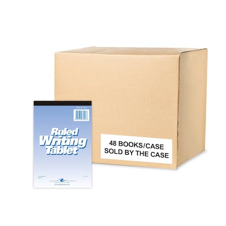Roaring Spring Case of Writing Tablets, 6"x9", Wide Ruled, 100 Sheets/Pad, Fits in a Standard 6 3/4" Size Envelope, PK48 63046cs