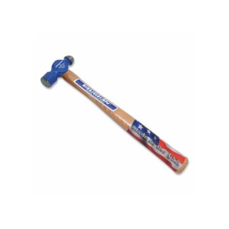 Vaughan Commercial Ball Pein Hammer, Hickory Handle, 10 1/4 in, Forged Steel 4 oz Head 770-TC504