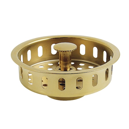 Kingston Brass Kitchen Sink Basket Strainer, Polished Brass KBP2002
