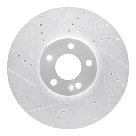Dynamic Friction Co DFC Brake Rotor - Drilled and Slotted - Silver 631-63119L