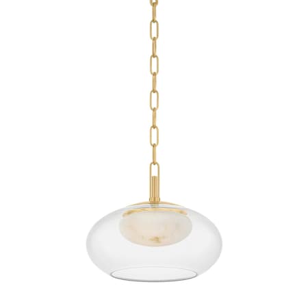 Hudson Valley Lighting Moore Integrated LED Pendant in Aged Brass 9014-AGB