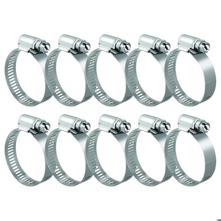 Grizzly Supply Hose Clamp, SAE 56, 304 Stainless Steel, 3 to 4 in Clamping Dia, 10PK #56S HC