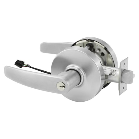 Sargent Grade 1 Electrified Cylindrical Lock, Fail Secure, B Lever, L Rose, 6-Pin Cylinder, Deadlatch, Sati 10XG71 LB 26D