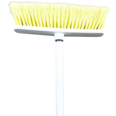 Chickasaw 21 Household Broom, 10 in Sweep Face, Fiber Bristle, Yellow Bristle, Metal Handle 34055