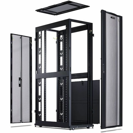 Cyberpower 600MM WIDE, 1070MM DEEP, DOORS, SIDE PANELS, LOCKING, BLACK, CASTERS, 3000LBS LO CR42U11001
