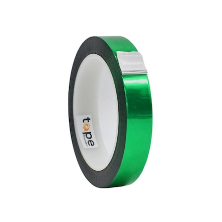Wod Tape MPFT1 Metalized Polyester Mylar Film Tape Green: 3/4 in. x 72 yds, 64PK WOD MPFT1-00750-64-72-GRE