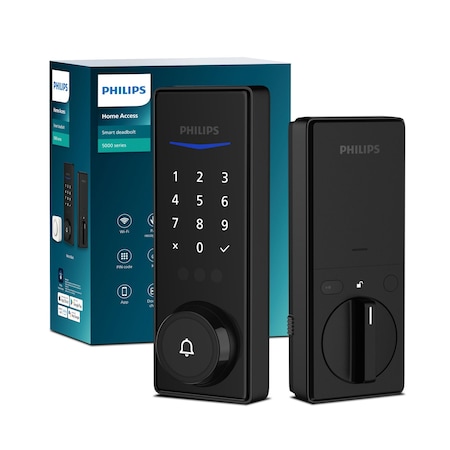 Philips Wi-Fi-Enabled Smart Deadbolt with Palm Recognition DDL250X-14HWC-MB