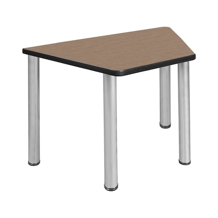 Regency Learning School Desk, 36 in W X Wood, Metal, Noble Oak / Chrome TSD36231918NOBPCM