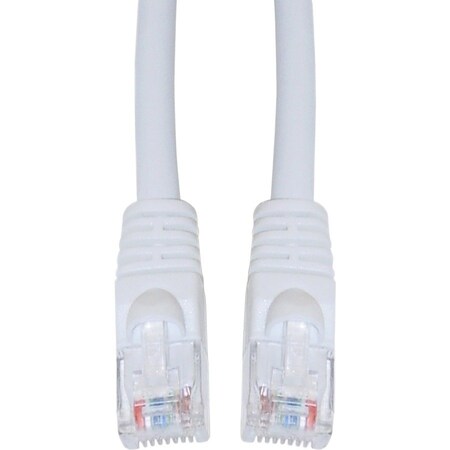 Cable Wholesale Cat6 White Copper Ethernet Patch Cable, Snagless/Molded Boot, POE Compliant, 50 foot 10X8-09150
