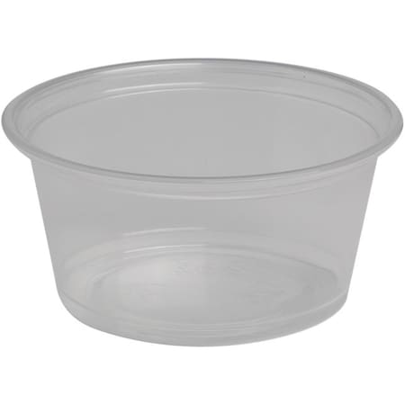 Dixie 2 oz Plastic Portion Cup, Clear - 2.5 x 2.5 x 1.2 in. DXEPP20CLEAR