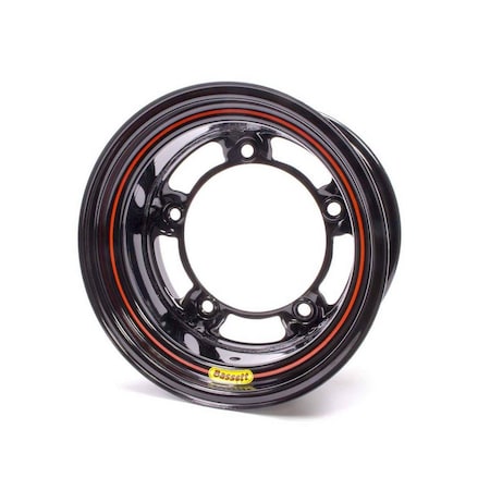 Bassett 58SR45 Wide 5 Spun Wheel - 15 x 8 in. - Black - 4.5 in. Back Spacing BAS58SR45
