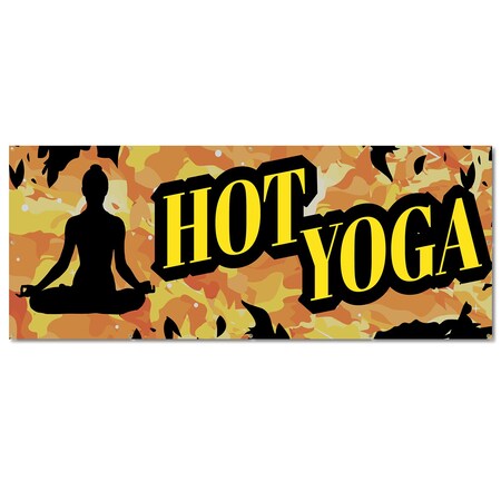Signmission Hot Yoga, 48 Inch, Banner B-120-30394