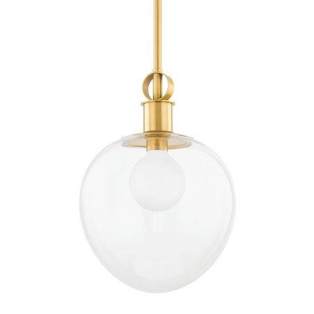 Mitzi Anna 1 Light Pendant 19.75 In. Aged Brass H736701L-AGB