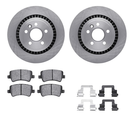 Dynamic Friction Co DFC Brake Rotor with 5000 Brake Pads and Hardware Kit 6512-27352