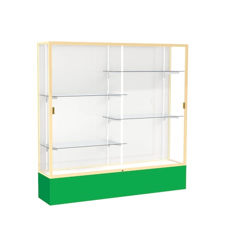 Ghent Spirit Floor Display Case 72x72x16, White, Champange 376WB-GD-KG