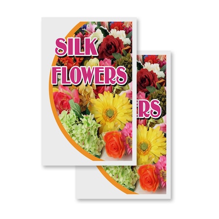 Signmission Silk Flowers, Vinyl Decals Only 24 Inch x 36 Inch, Vinyl Decal, 2PK DSB-2436-2PACK-Silk Flowers