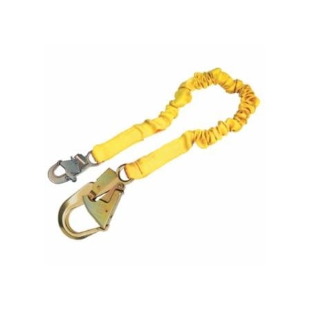 Dbi-Sala ShockWave2 Shock Absorbing Lanyard, 6 ft, Aluminum Swivel Snap Connection, 1 Leg 098-1244311