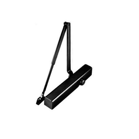 Orca Hardware Spring Size Adjustable 1-6, Slim Cover, Regular Arm with Parallel Arm Bracket, BL Black BHDC2011RA/PA-BL