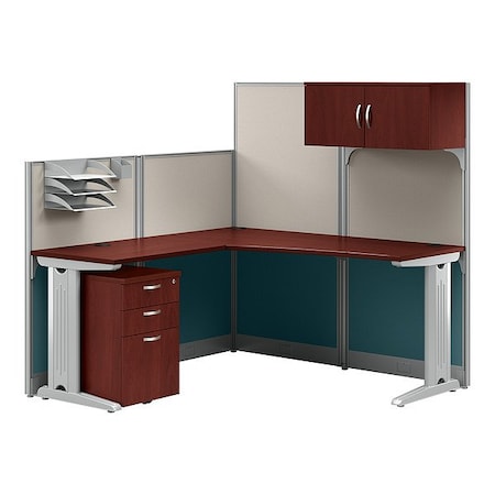 Bush Business Furniture Modular Cubicle Workstation, 64 in D X 63 in H, 64 in W X WC36494-03STGK