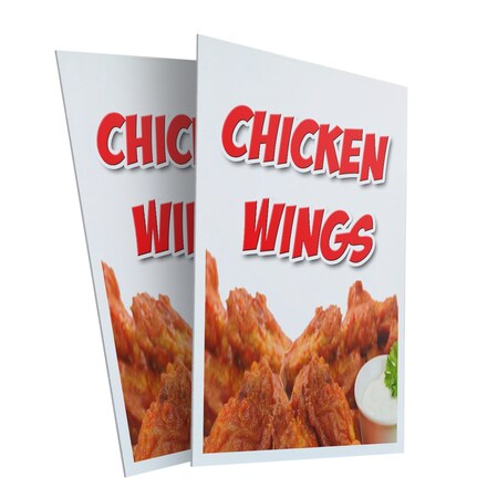 Signmission Chicken Wings, Plastic Signs Only 24 Inch x 36 Inch, Corrugated Plastic, 2PK CSB-2436-2PACK-Chicken Wings