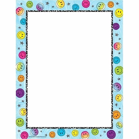 Teacher Created Resources Computer Paper with Designer Border, Brights 4Ever, Letter Size, 300PK TCR3922