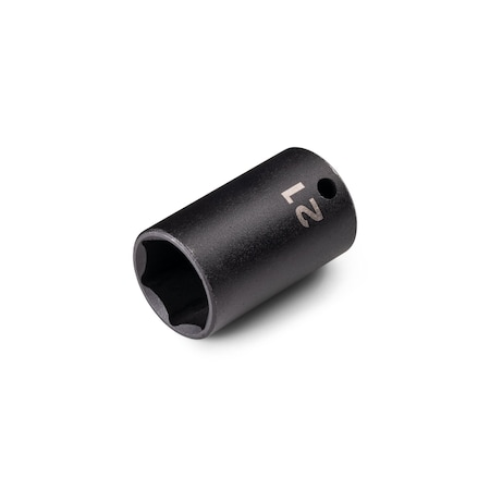 Tekton 3/8 Inch Drive x 21 mm Semi-Deep 6-Point Impact Socket SID14121