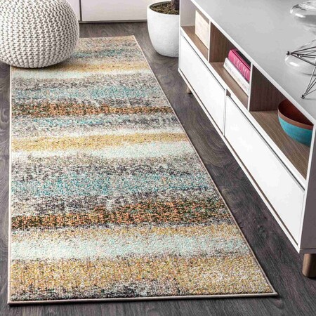 Jonathan Y Contemporary POP Modern Abstract Vintage Cream/Yellow 2 ft. x 8 ft. Runner Rug CTP105A-28