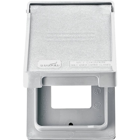 Eaton Wiring Devices Cover, 4-3/4 in L, 2-61/64 in W, Rectangular, Thermoplastic, White S2966W-SP