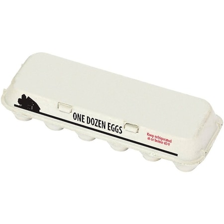 Little Giant Egg Carton, 11-3/4 in L, 4 in W, 1 Dozen Capacity, Paper, Gray EGGCTNSLD