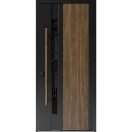 Vdomdoors Steel Door Dekton 0163 Venezia Noce Entry Door Painted W36xH80 Right hand Inswing DEKTON0163EXD-VEN-W36xH80-RH-I