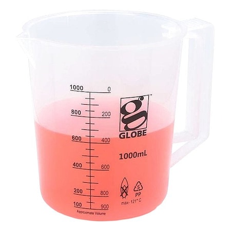 Zoro Select Beaker, Plastic, Colorless 3654-1M