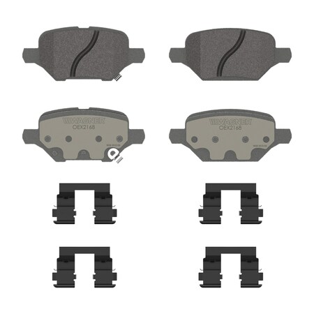 Wagner Brake OEX Rear Disc Brake Pad Set Premium Ceramic, OEX2168