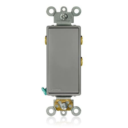 Leviton Decora Plus Rocker Maintained 15A Gray 5685-2GY