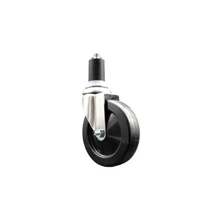 Service Caster 5 Inch 316SS Hard Rubber Wheel Swivel 1-5/8 Inch Expanding Stem Caster SCC SCC-SS316EX20S514-HRS-158