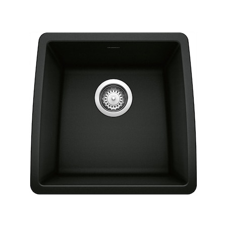 Blanco Bar Sink, 1 bowl, Silgranit, 17.00 in W x 17.50 in L x 9.37 in H 442938
