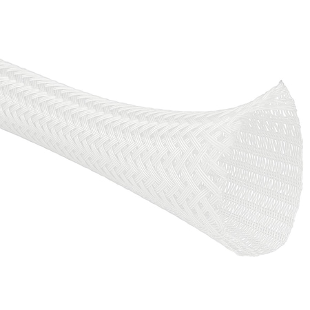 Kable Kontrol Wrap Around Cable Sleeving, 1/2 in Inside Dia., 10 ft, Halogen Free Polyester, White BSSCE0.50-WH-10