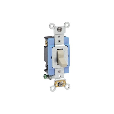 Leviton Wall Switch, 1/2 hp, Toggle, 15 A, Ivory 1202-2I