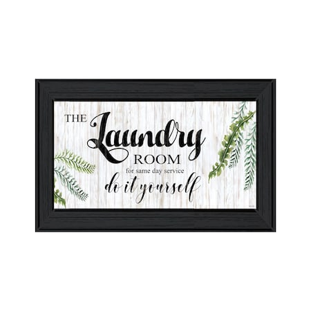 Homeroots The Laundry Room Same Day Service Black Framed Print Laundry Wall Art 529716