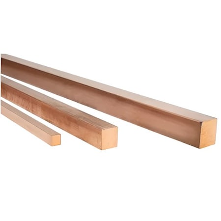 Southern Copper C11000 ETP Copper Square Bar 1.5 in Thickness & Width 12.0 in Length C11000SQ1500-12