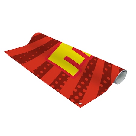 Showdown Displays 3.5 Ft Frameworx Banner Display Graphic (Single-Sided, 13 Oz. Smooth Scrim Vinyl) - Sale Red Burst 908081-001