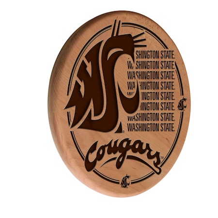 Holland Bar Stool Co Washington State University 13" Laser Engraved Solid Wood Sign WSgnLNatWashSt