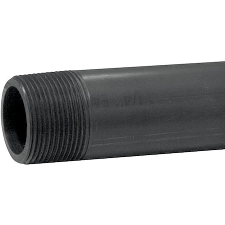 Genova LASCO 212120BC Pipe Nipple, 114 in, PVC, SCH 80 Schedule, 12 in L 212120-BC